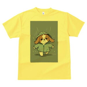 キャバリア Tシャツ レディース 犬ファン 半袖 春夏 犬柄 プリント カジュアル かわいい 人間用 個性派 ここだけのデザイン 面白 雨 キャバリア レインコート フード