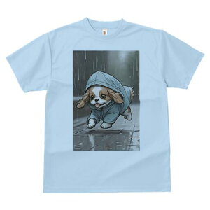 キャバリア Tシャツ レディース 犬ファン 半袖 春夏 犬柄 プリント カジュアル かわいい 人間用 個性派 ここだけのデザイン 面白 雨 キャバリア レインコート かわいい 散歩