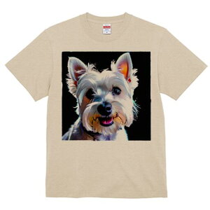 ウエストハイランドホワイトテリア Tシャツ レディース 犬ファン 半袖 春夏 犬柄 プリント カジュアル かわいい 人間用 個性派 ここだけのデザイン 面白 ウエストハイランドホワイトテリア