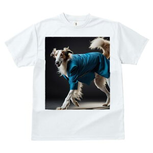 ボルゾイ Tシャツ レディース 犬ファン 半袖 春夏 犬柄 プリント カジュアル かわいい 人間用 個性派 ここだけのデザイン 面白 ジャケット ボルゾイ