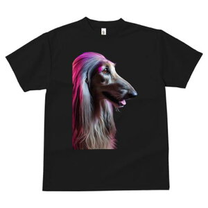 アフガンハウンド Tシャツ レディース 犬ファン 半袖 春夏 犬柄 プリント カジュアル かわいい 人間用 個性派 ここだけのデザイン 面白 ヘアスタイル アフガンハウンド ファッション