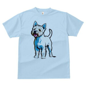 ウエストハイランドホワイトテリア Tシャツ レディース 犬ファン 半袖 春夏 犬柄 プリント カジュアル かわいい 人間用 個性派 ここだけのデザイン 面白 ウエストハイランドホワイトテリア