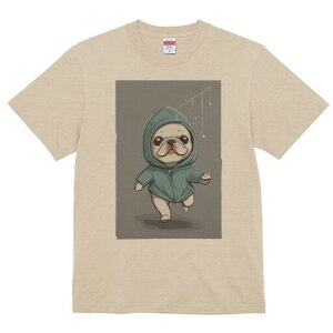 パグ Tシャツ レディース 犬ファン 半袖 春夏 犬柄 プリント カジュアル かわいい 人間用 個性派 ここだけのデザイン 面白 レインコート パグ 雨