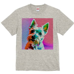 ウエストハイランドホワイトテリア Tシャツ レディース 犬ファン 半袖 春夏 犬柄 プリント カジュアル かわいい 人間用 個性派 ここだけのデザイン 面白 ウエストハイランドホワイトテリア
