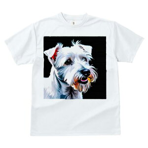 ウエストハイランドホワイトテリア Tシャツ レディース 犬ファン 半袖 春夏 犬柄 プリント カジュアル かわいい 人間用 個性派 ここだけのデザイン 面白 犬 ウエストハイランドホワイトテリ