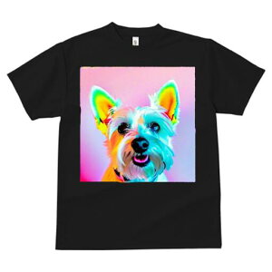 ウエストハイランドホワイトテリア Tシャツ レディース 犬ファン 半袖 春夏 犬柄 プリント カジュアル かわいい 人間用 個性派 ここだけのデザイン 面白 カラフル ウエストハイランドホワイ