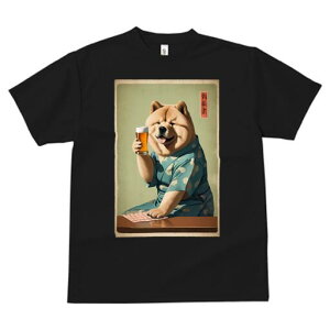 チャウチャウ Tシャツ レディース 犬ファン 半袖 春夏 犬柄 プリント カジュアル かわいい 人間用 個性派 ここだけのデザイン 面白 ビール チャウチャウ 浴衣