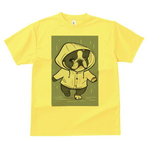 ボストンテリア Tシャツ レディース 犬ファン 半袖 春夏 犬柄 プリント カジュアル かわいい 人間用 個性派 ここだけのデザイン 面白 雨 ボストンテリア レインコート