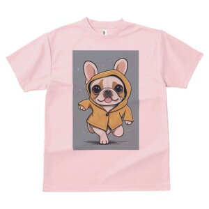 フレンチブルドッグ Tシャツ レディース 犬ファン 半袖 春夏 犬柄 プリント カジュアル かわいい 人間用 個性派 ここだけのデザイン 面白 レインコート フレンチブルドッグ