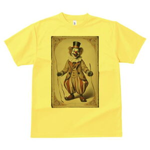 Tシャツ レディース 犬ファン 半袖 春夏 犬柄 プリント カジュアル かわいい 人間用 個性派 ここだけのデザイン 面白 ピエロ サーカス 衣装 帽子 レトロ