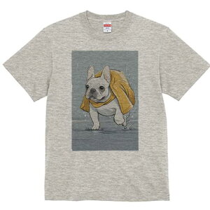 フレンチブルドッグ Tシャツ レディース 犬ファン 半袖 春夏 犬柄 プリント カジュアル かわいい 人間用 個性派 ここだけのデザイン 面白 雨 フレンチブルドッグ レインコート