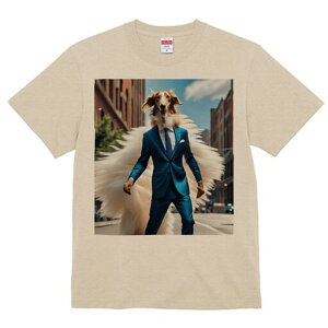 ボルゾイ Tシャツ レディース 犬ファン 半袖 春夏 犬柄 プリント カジュアル かわいい 人間用 個性派 ここだけのデザイン 面白 スーツ ボルゾイ ファッション ビジネス スタイル