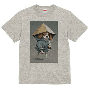 キャバリア Tシャツ レディース 犬ファン 半袖 春夏 犬柄 プリント カジュアル かわいい 人間用 個性派 ここだけのデザイン 面白 雨 キャバリア 傘 レインコート