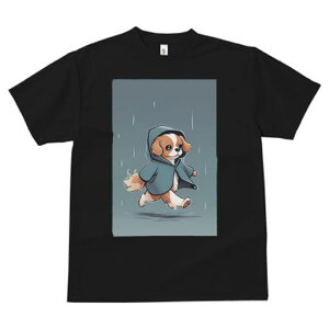 キャバリア Tシャツ レディース 犬ファン 半袖 春夏 犬柄 プリント カジュアル かわいい 人間用 個性派 ここだけのデザイン 面白 雨 キャバリア レインコート