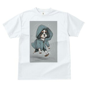 キャバリア Tシャツ レディース 犬ファン 半袖 春夏 犬柄 プリント カジュアル かわいい 人間用 個性派 ここだけのデザイン 面白 レインコート キャバリア 雨