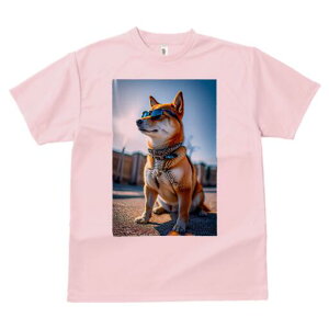 柴犬 Tシャツ レディース 犬ファン 半袖 春夏 犬柄 プリント カジュアル かわいい 人間用 個性派 ここだけのデザイン 面白 サングラス 柴犬 首輪 犬