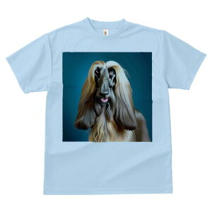 アフガンハウンド Tシャツ レディース 犬ファン 半袖 春夏 犬柄 プリント カジュアル かわいい 人間用 個性派 ここだけのデザイン 面白 ヘアスタイル アフガンハウンド ポートレート