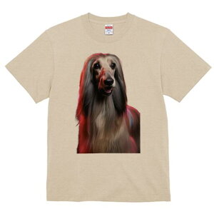 アフガンハウンド Tシャツ レディース 犬ファン 半袖 春夏 犬柄 プリント カジュアル かわいい 人間用 個性派 ここだけのデザイン 面白 ヘアスタイル アフガンハウンド 美容
