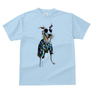 ボルゾイ Tシャツ レディース 犬ファン 半袖 春夏 犬柄 プリント カジュアル かわいい 人間用 個性派 ここだけのデザイン 面白 アロハシャツ ボルゾイ サングラス 夏 リゾート