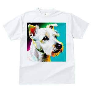 ウエストハイランドホワイトテリア Tシャツ レディース 犬ファン 半袖 春夏 犬柄 プリント カジュアル かわいい 人間用 個性派 ここだけのデザイン 面白 ウエストハイランドホワイトテリア