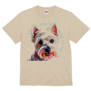 ウエストハイランドホワイトテリア Tシャツ レディース 犬ファン 半袖 春夏 犬柄 プリント カジュアル かわいい 人間用 個性派 ここだけのデザイン 面白 ウエストハイランドホワイトテリア