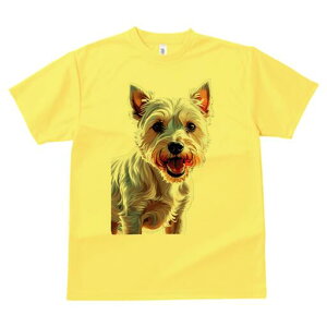 ウエストハイランドホワイトテリア Tシャツ レディース 犬ファン 半袖 春夏 犬柄 プリント カジュアル かわいい 人間用 個性派 ここだけのデザイン 面白 ウエストハイランドホワイトテリア
