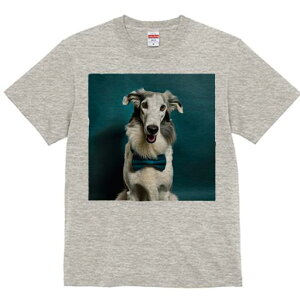 ボルゾイ Tシャツ レディース 犬ファン 半袖 春夏 犬柄 プリント カジュアル かわいい 人間用 個性派 ここだけのデザイン 面白 蝶ネクタイ ボルゾイ