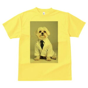 シーズー Tシャツ メンズ キッズ 犬ファン 半袖 春夏 犬柄 プリント カジュアル かわいい 人間用 個性派 ここだけのデザイン 面白 白衣 シーズー ネクタイ