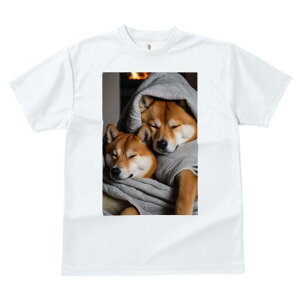 柴犬 Tシャツ レディース 犬ファン 半袖 春夏 犬柄 プリント カジュアル かわいい 人間用 個性派 ここだけのデザイン 面白 毛布 柴犬 暖炉