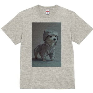 マルチーズ Tシャツ レディース 犬ファン 半袖 春夏 犬柄 プリント カジュアル かわいい 人間用 個性派 ここだけのデザイン 面白 レインコート マルチーズ フード