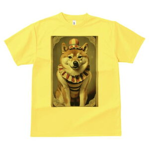 柴犬 Tシャツ レディース 犬ファン 半袖 春夏 犬柄 プリント カジュアル かわいい 人間用 個性派 ここだけのデザイン 面白 ピエロ 柴犬 サーカス 帽子 衣装