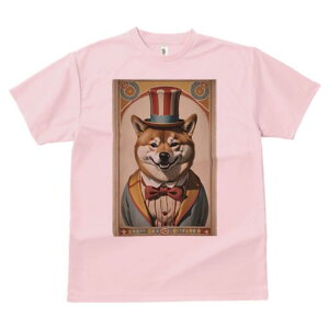 柴犬 Tシャツ レディース 犬ファン 半袖 春夏 犬柄 プリント カジュアル かわいい 人間用 個性派 ここだけのデザイン 面白 帽子 柴犬 サーカス 衣装 レトロ