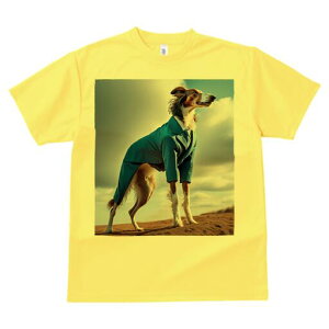 ボルゾイ Tシャツ レディース 犬ファン 半袖 春夏 犬柄 プリント カジュアル かわいい 人間用 個性派 ここだけのデザイン 面白 スーツ ボルゾイ 空 雲