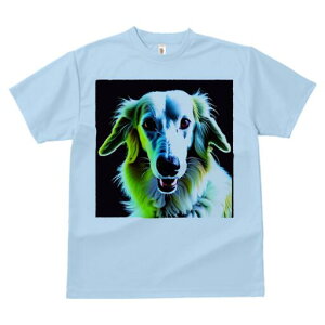ボルゾイ Tシャツ レディース 犬ファン 半袖 春夏 犬柄 プリント カジュアル かわいい 人間用 個性派 ここだけのデザイン 面白 ボルゾイ