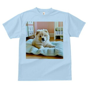 チャウチャウ Tシャツ レディース 犬ファン 半袖 春夏 犬柄 プリント カジュアル かわいい 人間用 個性派 ここだけのデザイン 面白 犬用ベッド チャウチャウ クッション 家具