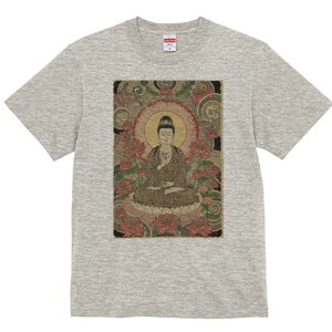 Tシャツ メンズ キッズ 犬ファン 半袖 春夏 プリント カジュアル かわいい 人間用 派手 個性的 仏 仏像 蓮 宗教 瞑想