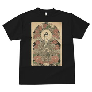 Tシャツ レディース 犬ファン 半袖 春夏 プリント カジュアル かわいい 人間用 派手 個性的 仏 仏像 蓮 宗教 瞑想