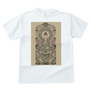 Tシャツ レディース 犬ファン 半袖 春夏 プリント カジュアル かわいい 人間用 派手 個性的 仏 仏像 蓮 蓮の花 雲