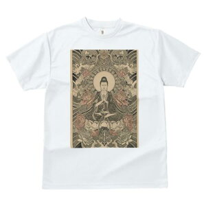 Tシャツ レディース 犬ファン 半袖 春夏 プリント カジュアル かわいい 人間用 派手 個性的 仏 仏像 蓮 花 瞑想