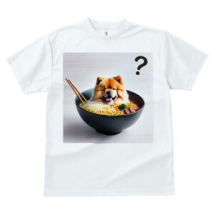 チャウチャウ Tシャツ 犬愛 ユニークデザインメンズ キッズ 犬ファン 半袖 春夏 プリント 大人カジュアル かわいい 人間用 ギフト 個性的 猛暑対策 ラーメン チャウチャウ 麺 箸 どんぶり