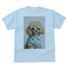 トイプードル Tシャツ 犬愛 ユニークデザインメンズ キッズ 犬ファン 半袖 春夏 プリント 大人カジュアル かわいい 人間用 ギフト 個性的 猛暑対策 サングラス トイプードル ポロシャツ ファッション おしゃれ