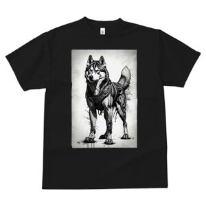 シベリアンハスキー Tシャツ 犬愛 ユニークデザインレディース 犬ファン 半袖 春夏 プリント 大人カジュアル かわいい 人間用 ギフト 個性的 猛暑対策 シベリアンハスキー