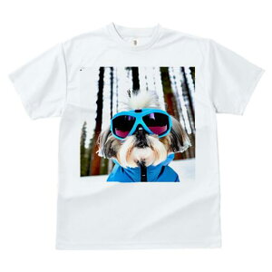 シーズー Tシャツ 犬愛 ユニークデザインレディース 犬ファン 半袖 春夏 プリント 大人カジュアル かわいい 人間用 ギフト 個性的 猛暑対策 スキーウェア シーズー スキーゴーグル 冬 雪