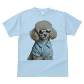 トイプードル Tシャツ 犬愛 ユニークデザインメンズ キッズ 犬ファン 半袖 春夏 プリント 大人カジュアル かわいい 人間用 ギフト 個性的 猛暑対策 ポロシャツ トイプードル メガネ