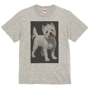 ウエストハイランドホワイトテリア Tシャツ 犬愛 ユニークデザインレディース 犬ファン 半袖 春夏 プリント 大人カジュアル かわいい 人間用 ギフト 個性的 猛暑対策 ウエストハイランドホ