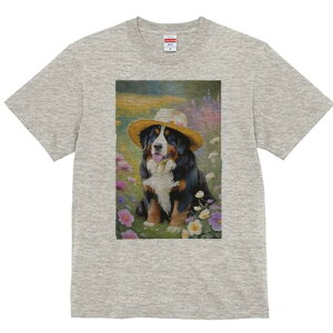 バーニーズマウンテンドッグ Tシャツ 犬愛 ユニークデザインレディース 犬ファン 半袖 春夏 プリント 大人カジュアル かわいい 人間用 ギフト 個性的 猛暑対策 帽子 バーニーズマウンテンド