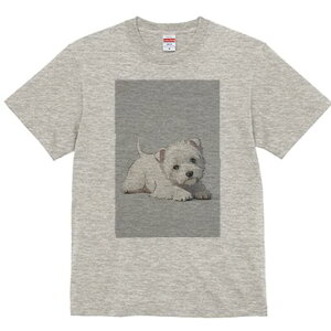 ウエストハイランドホワイトテリア Tシャツ 犬愛 ユニークデザインレディース 犬ファン 半袖 春夏 プリント 大人カジュアル かわいい 人間用 ギフト 個性的 猛暑対策 ウエストハイランドホ