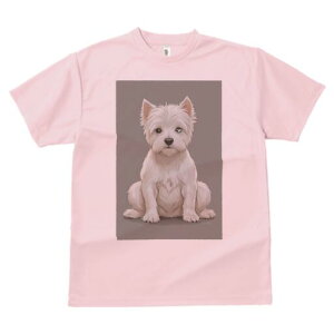 ウエストハイランドホワイトテリア Tシャツ 犬愛 ユニークデザインレディース 犬ファン 半袖 春夏 プリント 大人カジュアル かわいい 人間用 ギフト 個性的 猛暑対策 ウエストハイランドホ
