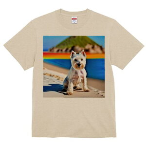 ウエストハイランドホワイトテリア Tシャツ 犬愛 ユニークデザインレディース 犬ファン 半袖 春夏 プリント 大人カジュアル かわいい 人間用 ギフト 個性的 猛暑対策 ビーチ ウエストハイラ