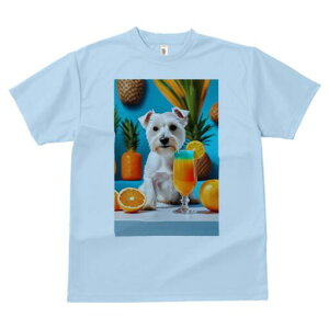 ウエストハイランドホワイトテリア Tシャツ 犬愛 ユニークデザインレディース 犬ファン 半袖 春夏 プリント 大人カジュアル かわいい 人間用 ギフト 個性的 猛暑対策 パイナップル ウエスト